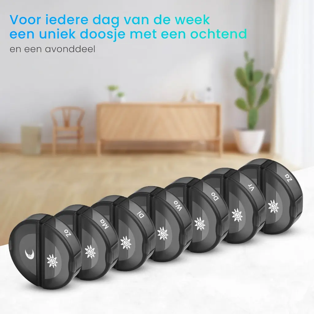 geasy-pillendoos-7-dagen-2-vakken-rond-zwart-dagdoosjes.webp