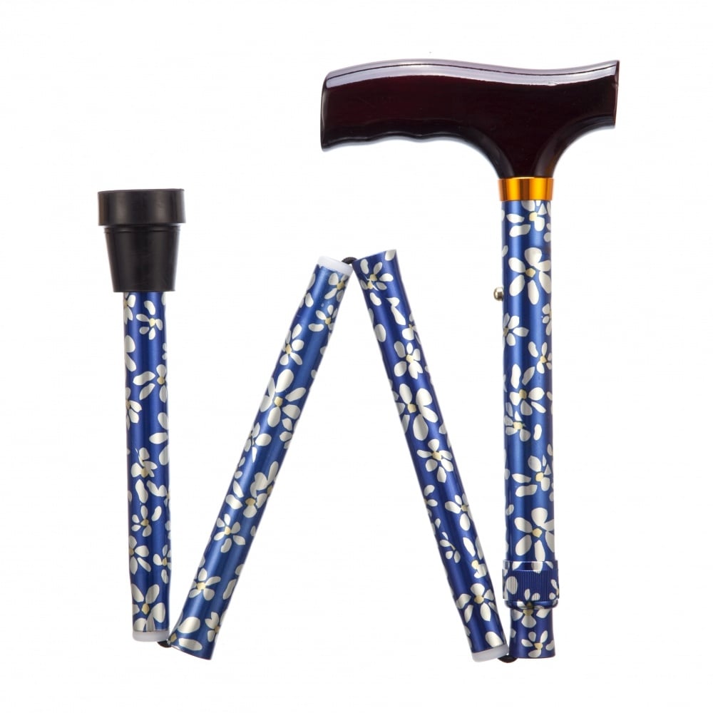 Canne pliante - motif floral