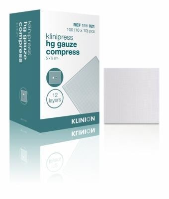 Compresses de gaze Klinion en 100% coton à haute absorption