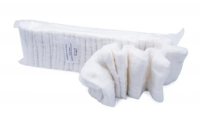 Bag with hydrophilic cotton wool