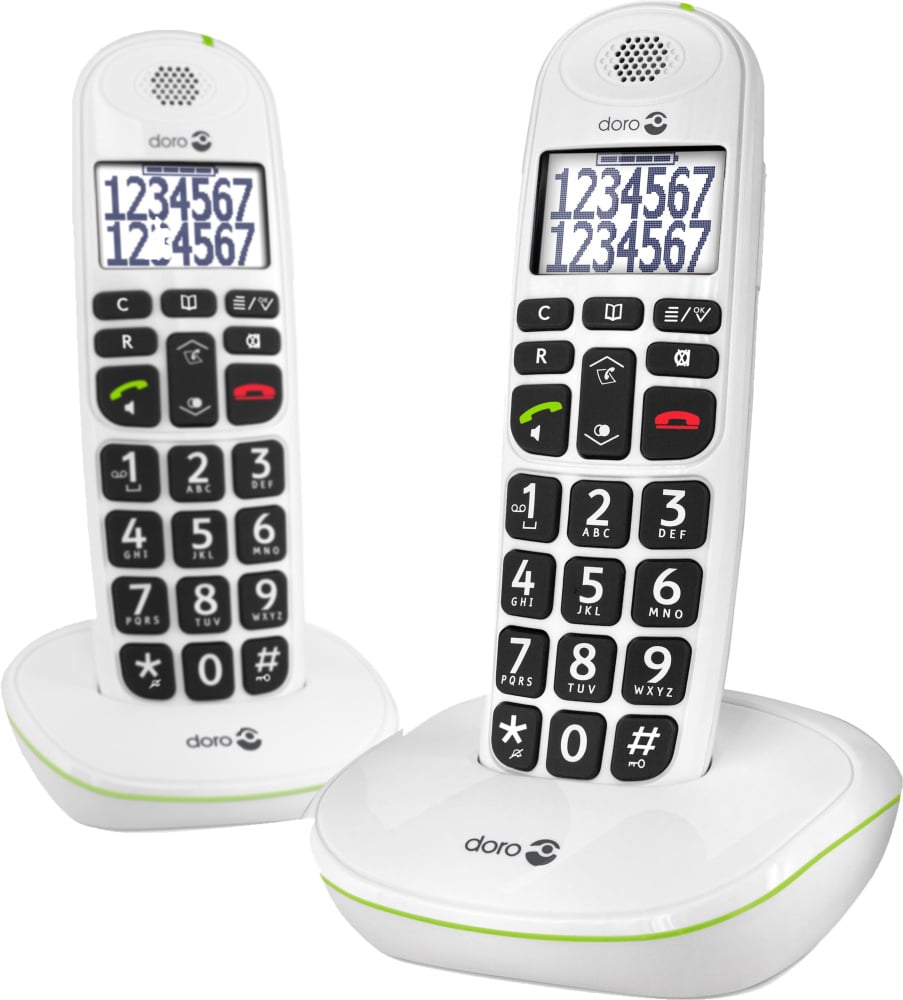 Téléphone sans fil duo PhoneEasy 110 avec touches numériques vocales