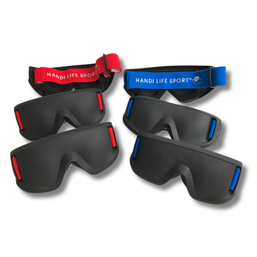 Oogbedekker Justa blindsport blauwe band