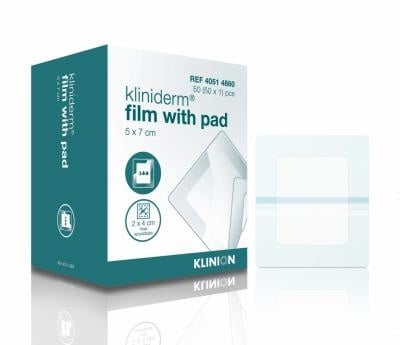 Kliniderm film + pad - Steriel - Doos van 50