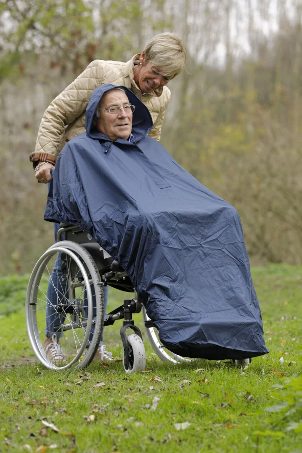 Poncho pour fauteuil roulant jusqu'aux pieds