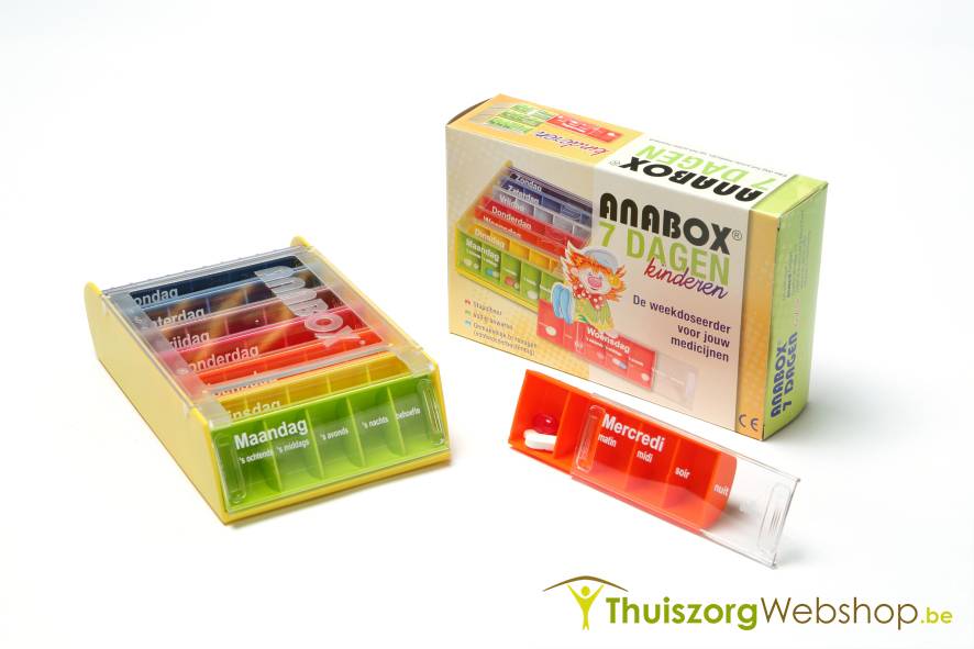 Boîte à  médicaments enfants  avec  5 compartiments par jour