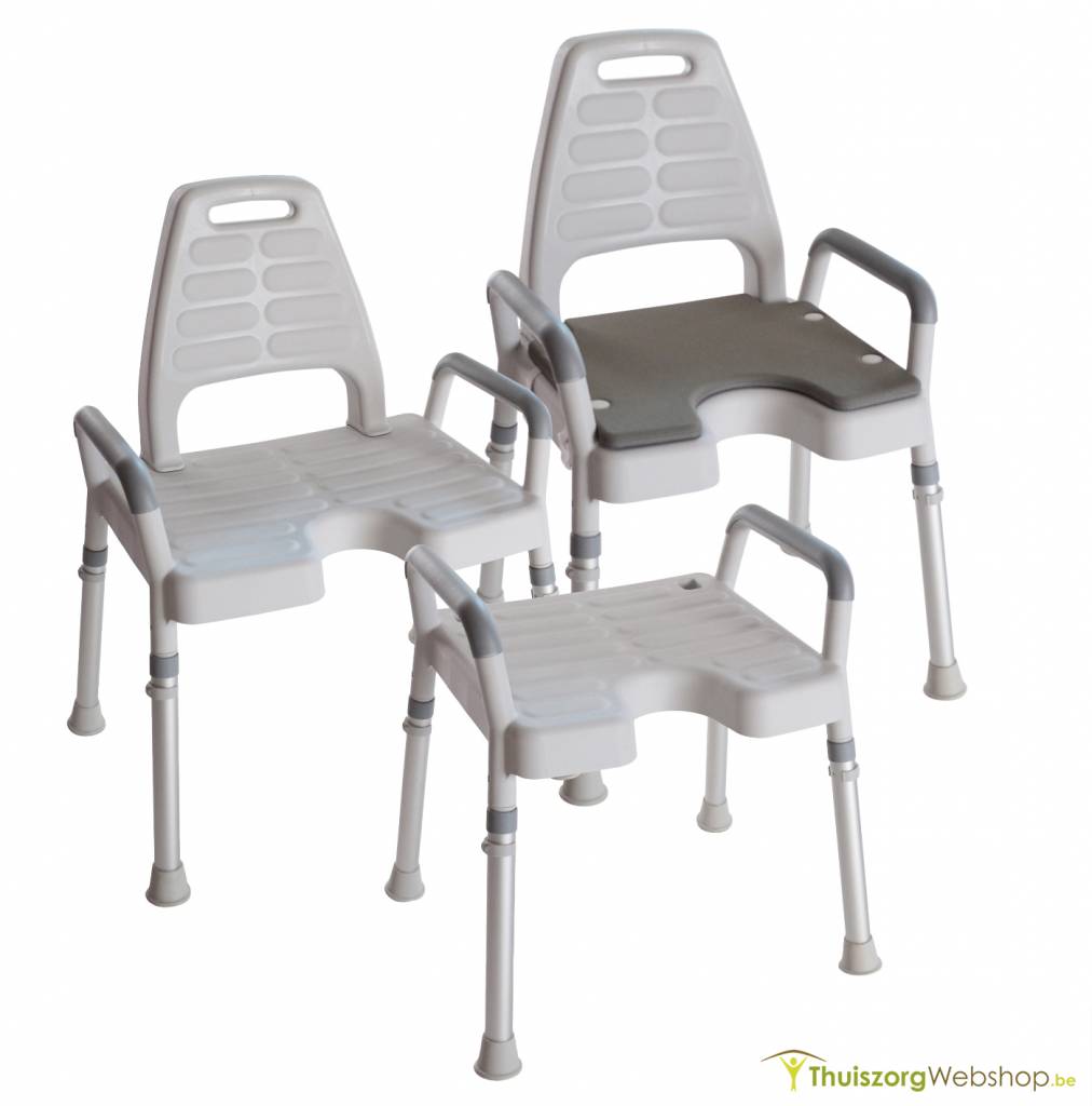 Chaise de douche avec accoudoirs - Premium