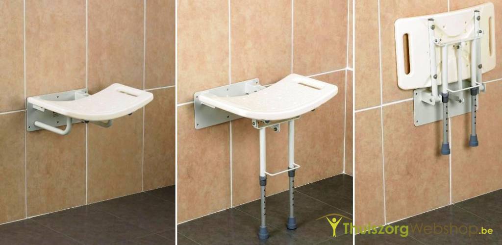 Wall-mounted shower seat