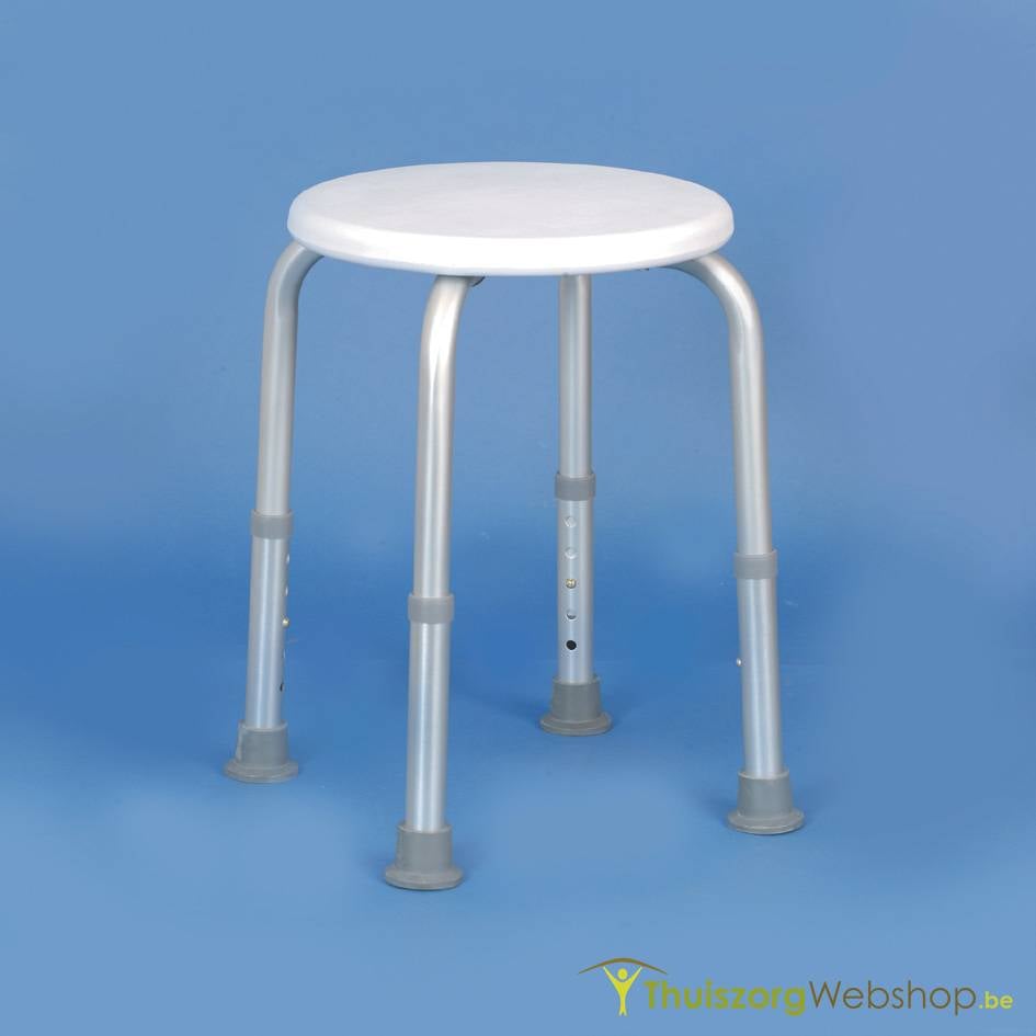 Light aluminum shower chair with round seat