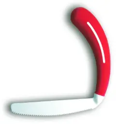 couteau à bascule rouge/blanc 