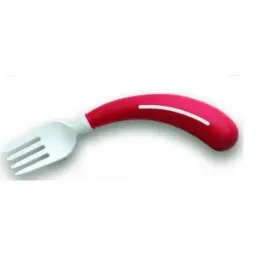 Spork: fourchette droite rouge/blanc 
