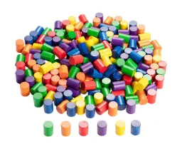 broches en bois de 18 mm Ø, 24 mm L, - 6 couleurs (200)