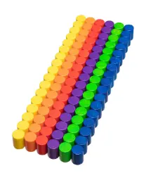 broches en bois de 18 mm Ø, 24 mm L, - 6 couleurs (100)