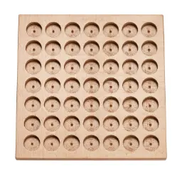 petit tableau 17 x 17 cm pour 49 broches de 18 mm Ø