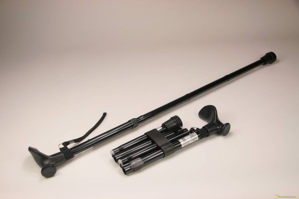 Folding walking stick with anatomical handle 