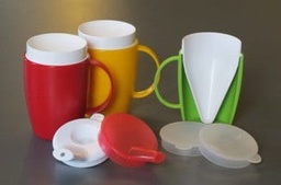 180 ml - opaque rouge/blanc