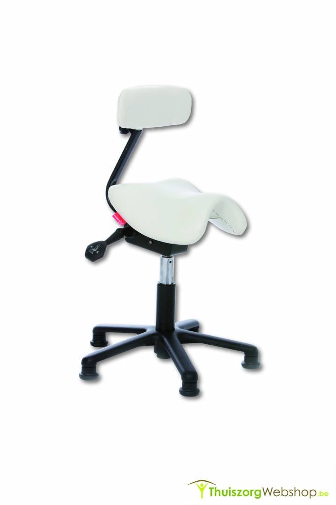 Children's saddle chair with backrest