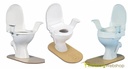 Toilet raiser / reducer with armrests from 1 piece