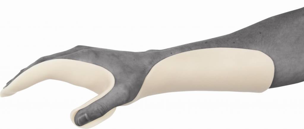 Pre-cut full positioning splint