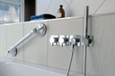 Chrome wall bracket on fixed length suction cup
