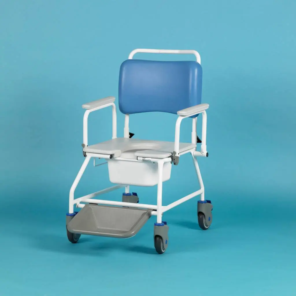 Chaise de douche et de toilette Bariatrics Atlantic avec roulettes