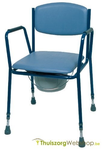 Chaise de toilette bleue réglable en hauteur 