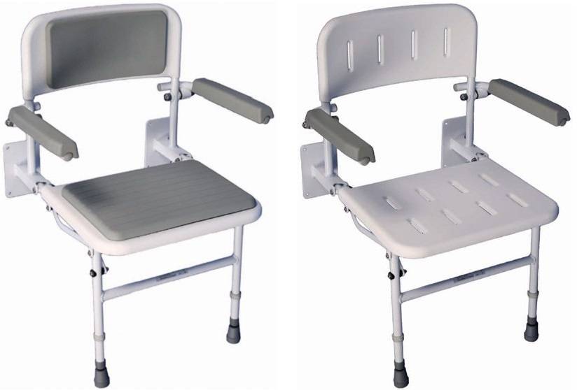 Shower chair for wall mounting