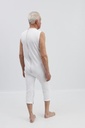 White body without sleeves with zipper on the back and between the legs
