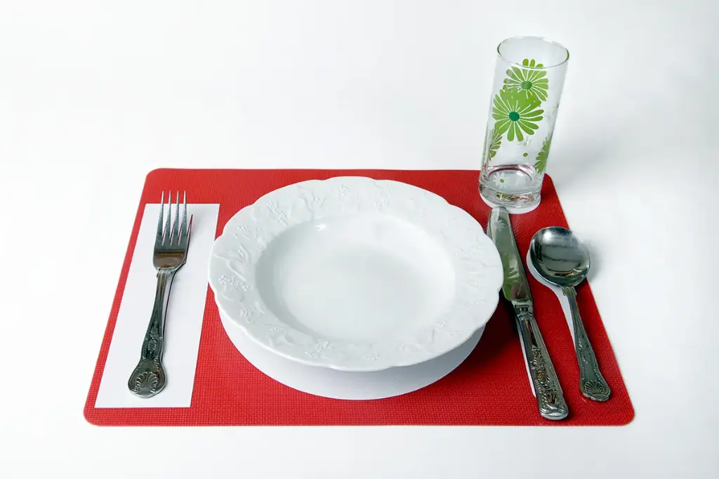 Platzmat: Set de table antidérapant avec icônes contrastées