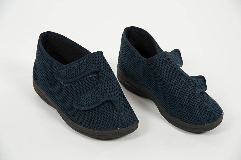 Hoge pantoffel met velcrosluiting
