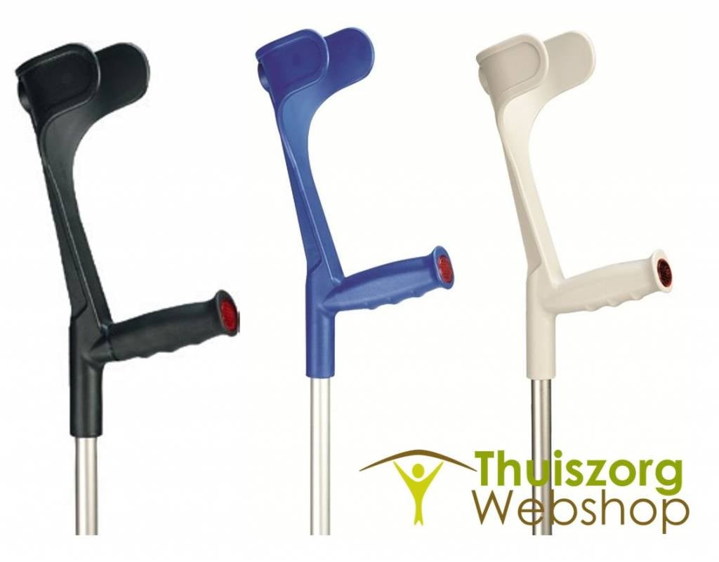 Forearm crutch with flexible grip ergo soft