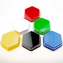 Set of 6 hexagonal talk buttons