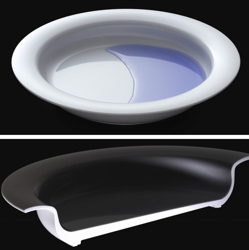 Vaatwasbestendig asymmetrisch bord Ornamin 