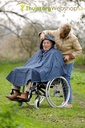 Poncho pour fauteuil roulant jusqu'aux genoux