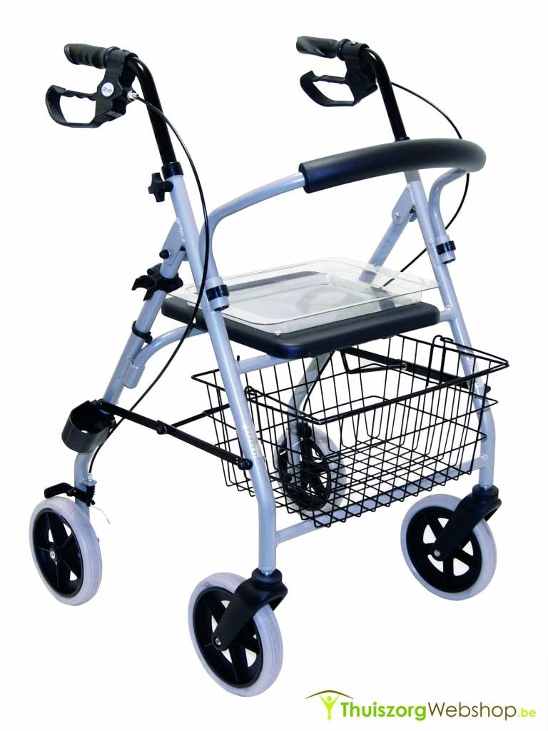 Rollator in aluminium, opvouwbaar
