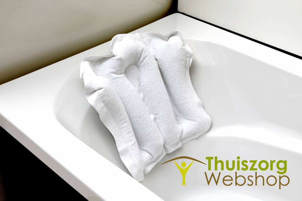 Inflatable pillow for the bath