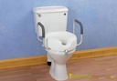 Toilet raiser with armrests