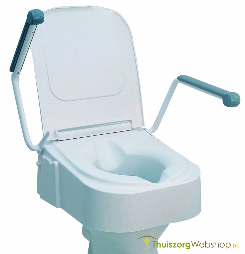 Höhenverstellbare Toilettenerhöhung mit Armlehnen