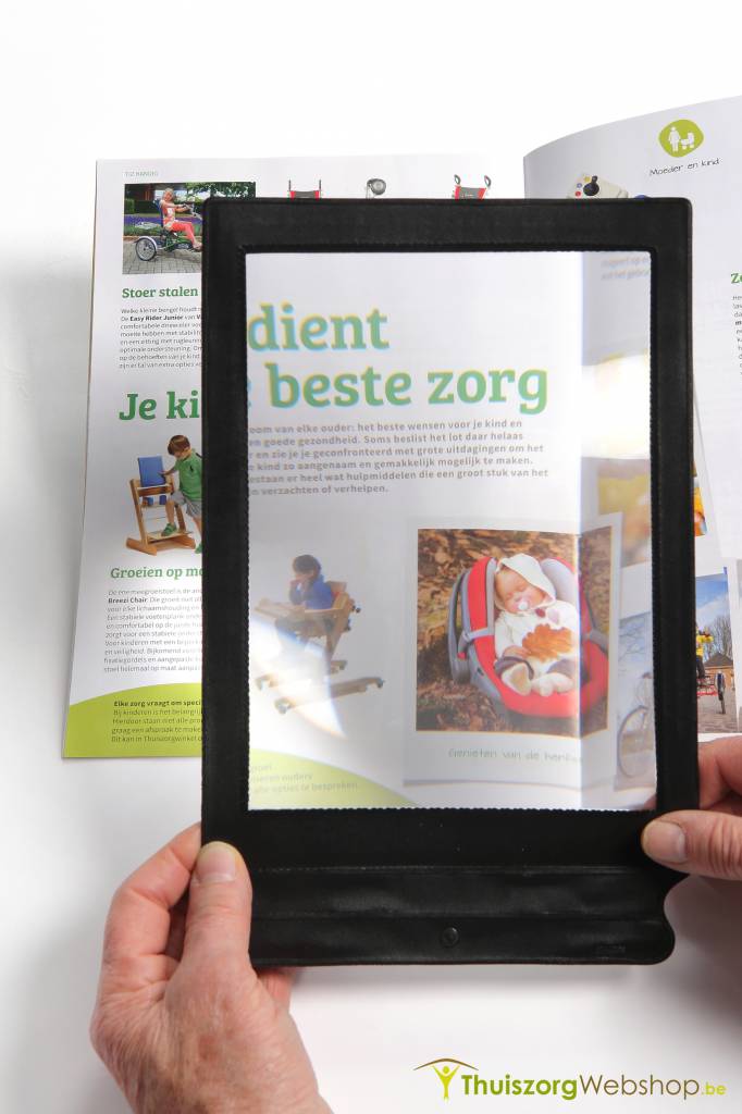 Vergrootblad voor in de hand