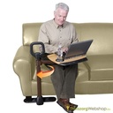 Rotatable table with stand-up support 
