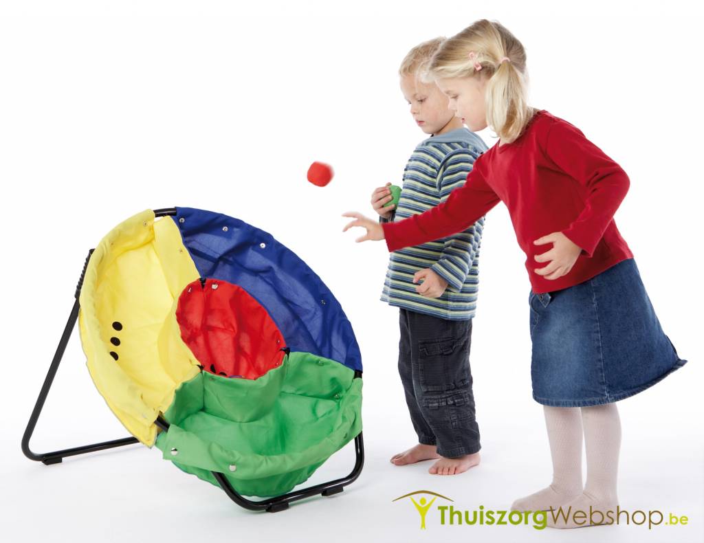 Wurfspiel mit 4 farbigen Teilen