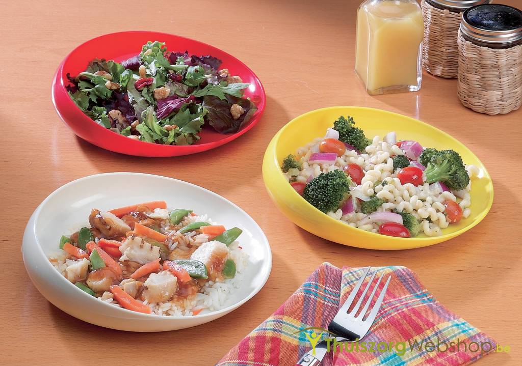 Assiette ronde avec rebord surélevé Scoop