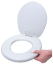 Soft toilet seat with vinyl covering for regular toilet