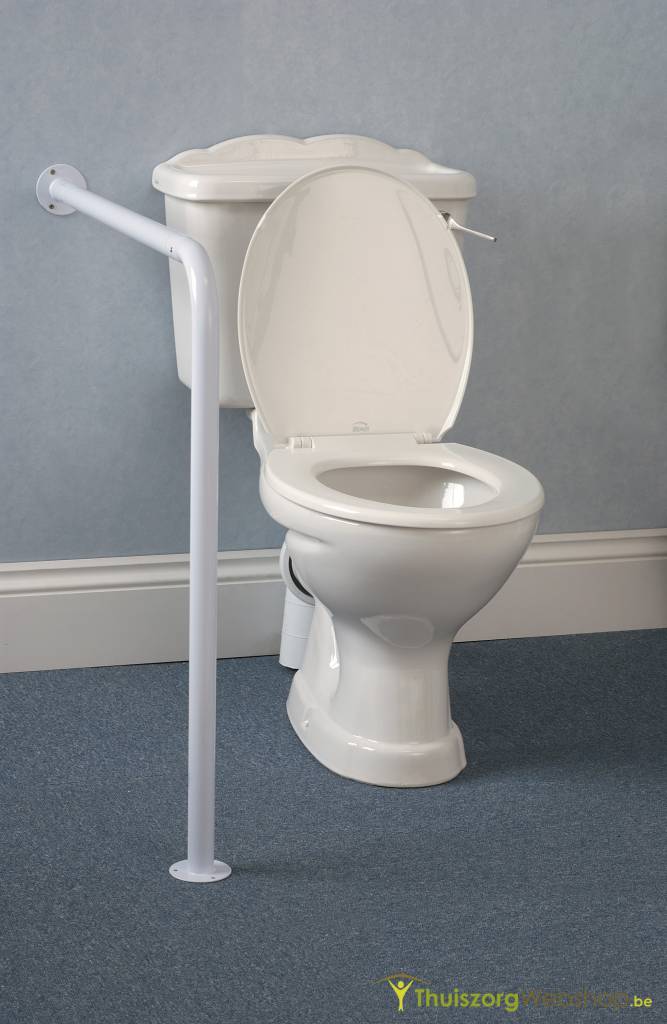 Vaste steun voor het toilet met vloer/muurbevestiging 