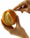 Ergonomische sinaasappelschiller