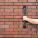 Plastic wall bracket with anti-slip ribs, matt dark green with black 