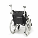 Sac de rangement pour l'arrière du fauteuil roulant avec poches pour cannes