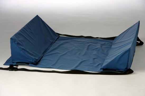 Wedges for lateral support in bed, with Velcro