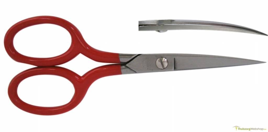 Curved scissors for thermoplastic