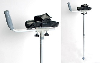 Stool with forearm support, especially for people with arthritis