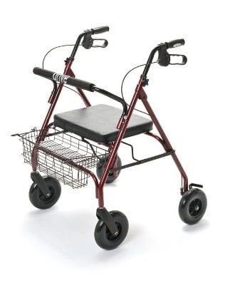 Rollator met 4 wielen voor zwaardere personen, vouwbaar XXL